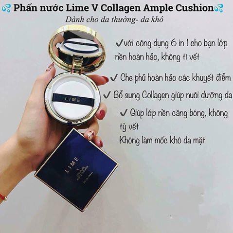 Phấn Nước Lime V Collagen Ample Cushion SPF 50+/PA+++ 20g