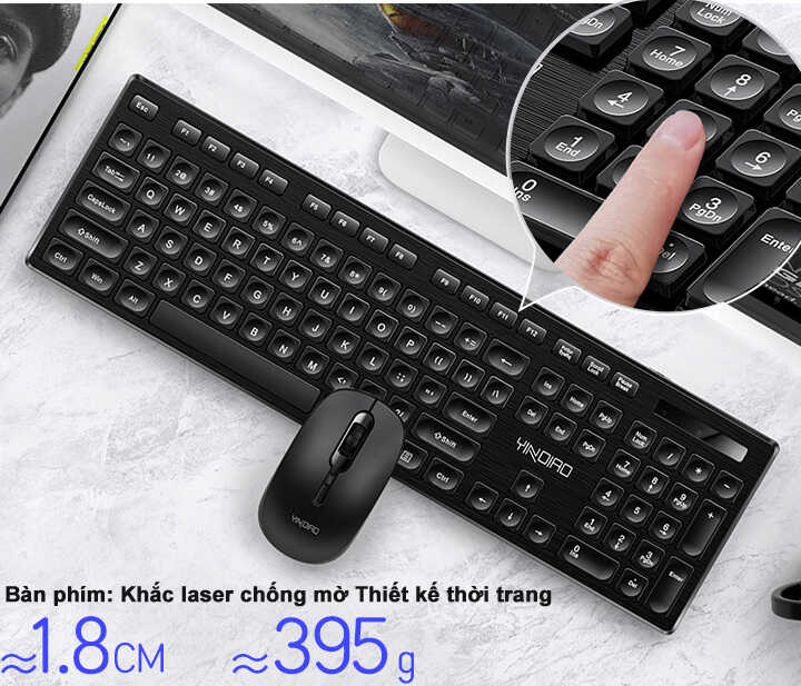 Bàn phím và Chuột không dây YINDIAO V3MAX