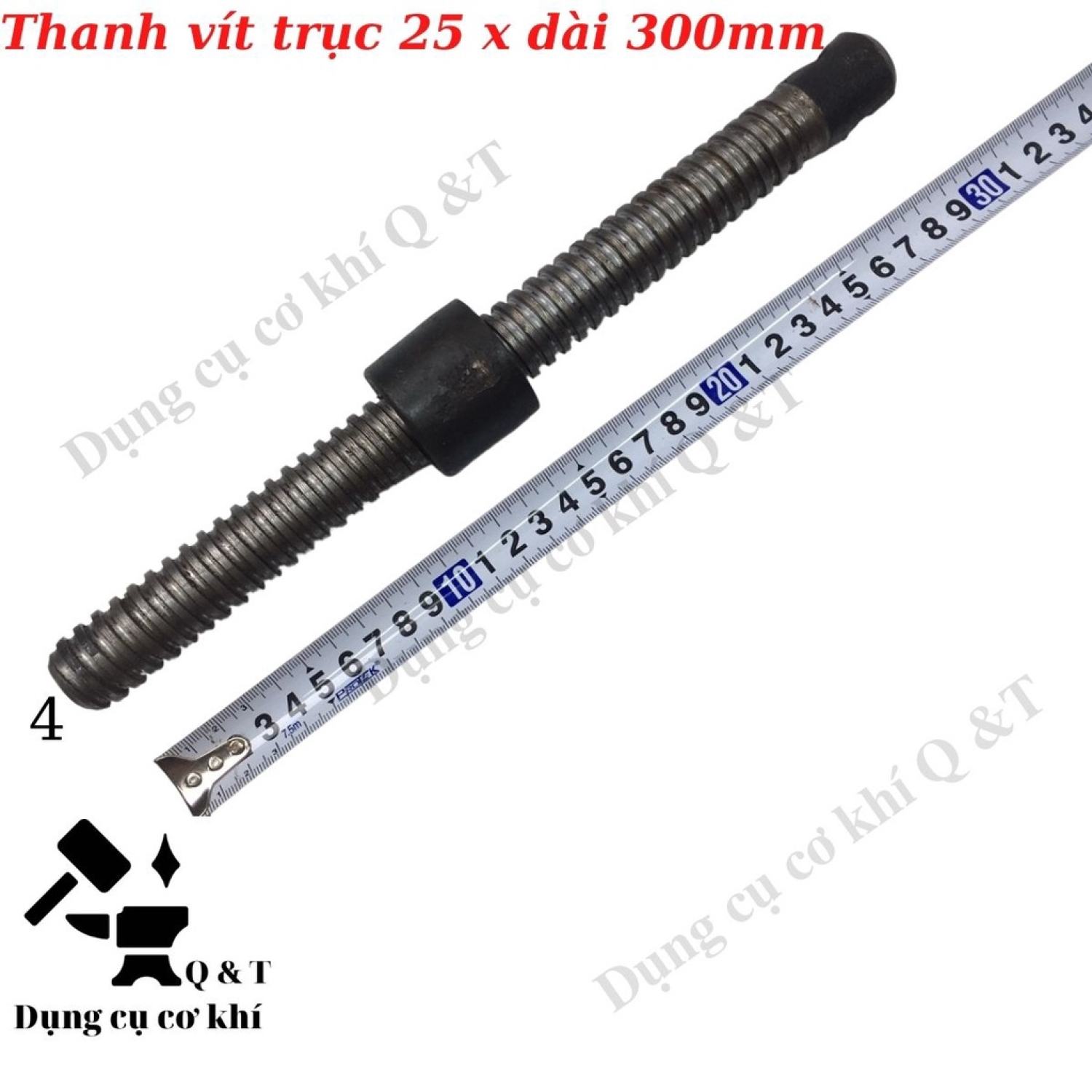 Vít me trục 25mm dài 250mm và 300mm ( có 1 đai ốc đi kèm )