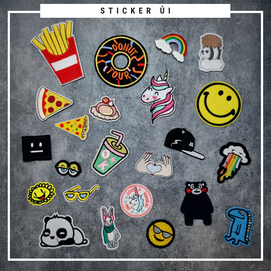 Sticker vải thêu cao cấp - CÓ SẴN KEO ỦI,Patch ủi dùng làm miếng vá ...