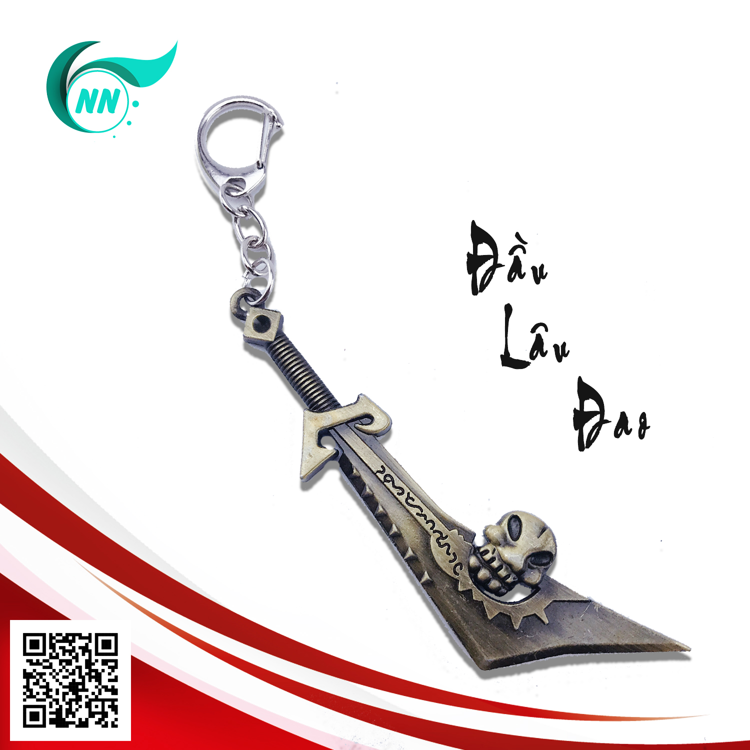 {New Hot } Móc Khóa Mô Hình Game Đầu Lâu Đao