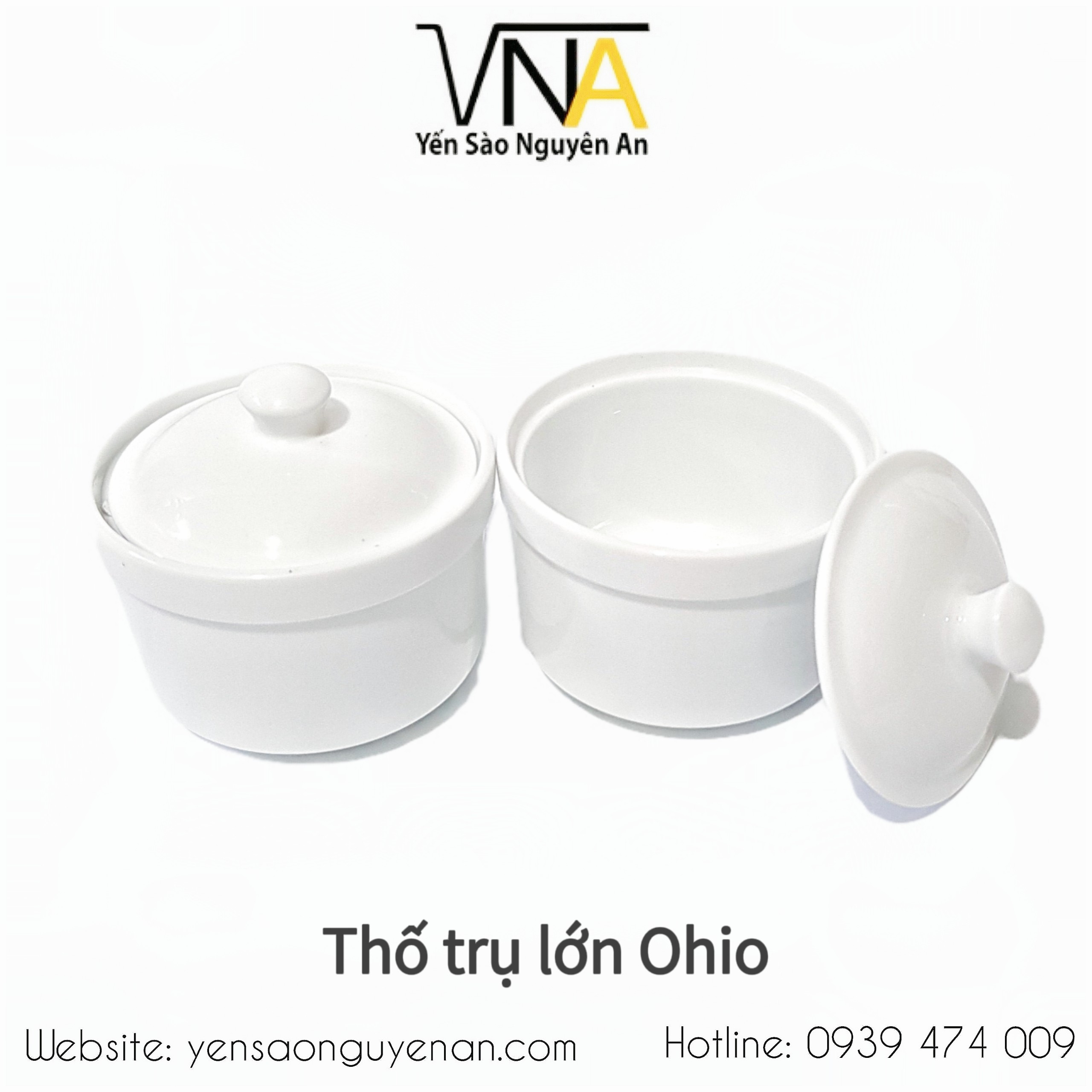 THỐ CHƯNG YẾN BẰNG SỨ TRẮNG CAO CẤP