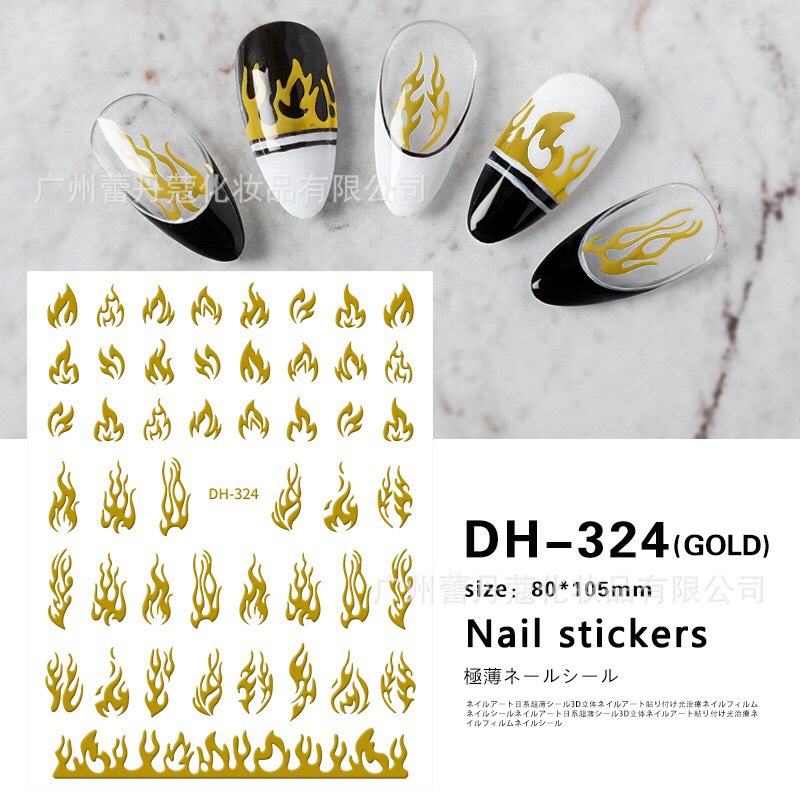 STICKER DÁN MÓNG HÌNH NGỌN LỬA