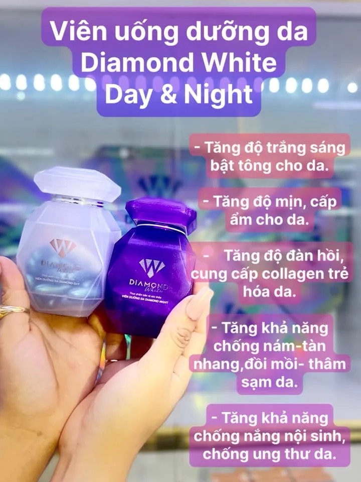 Viên uống trắng da Diamond White (chính hãng Nguyên Tem)