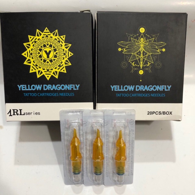 Kim xăm Pen 1RL đi nét Yellow Dragonfly