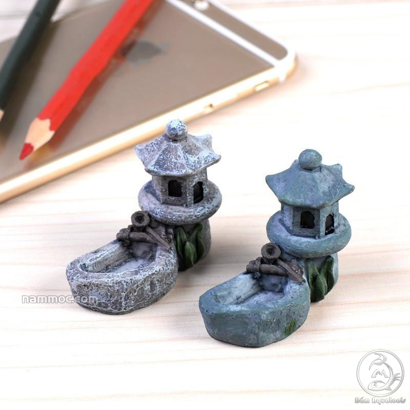 Chén Tép Mini Mô Hình Cối Xay Trang Trí Bể Cá / Tép Cảnh