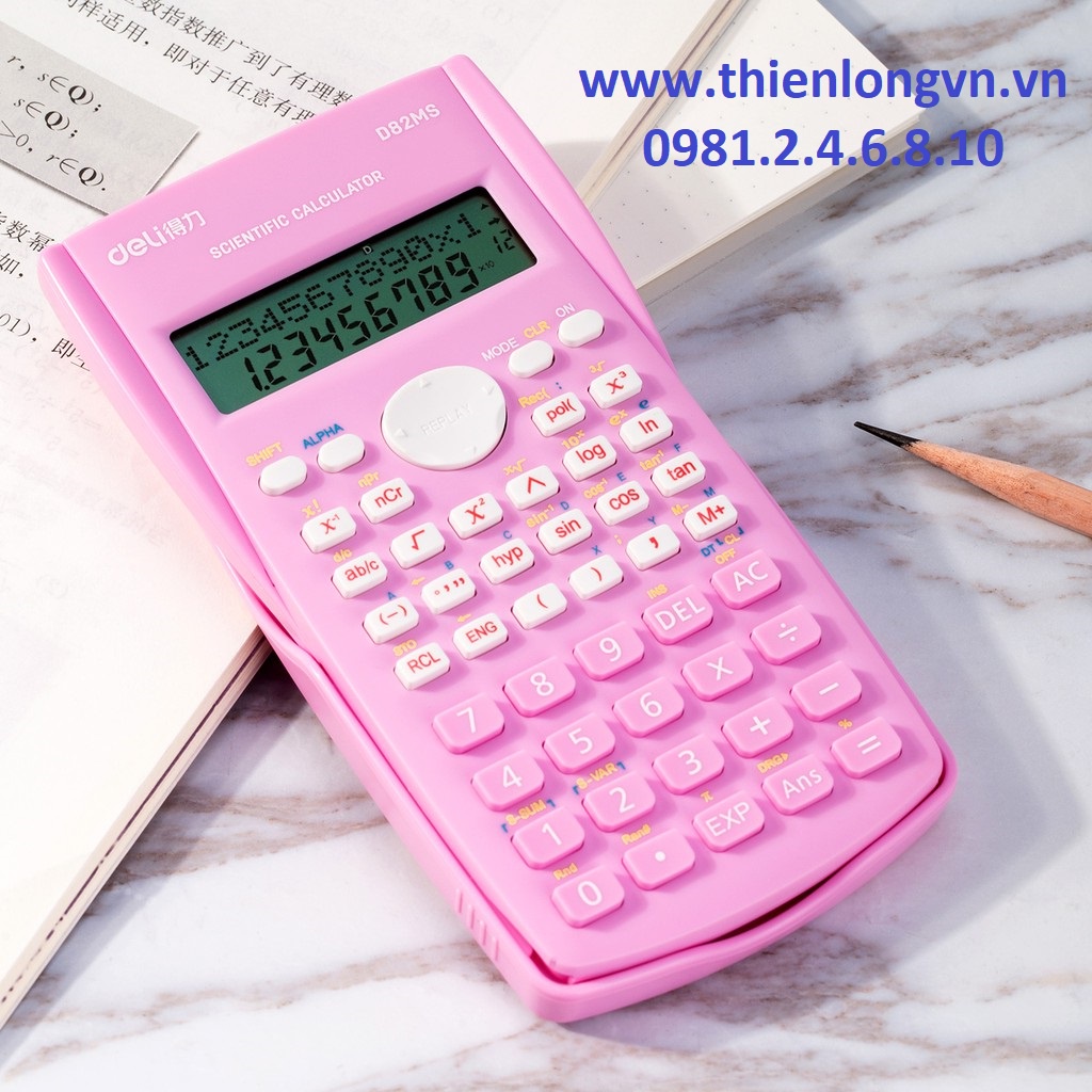 Máy tính kỹ thuật deli d82ms / máy tính học sinh 12 số