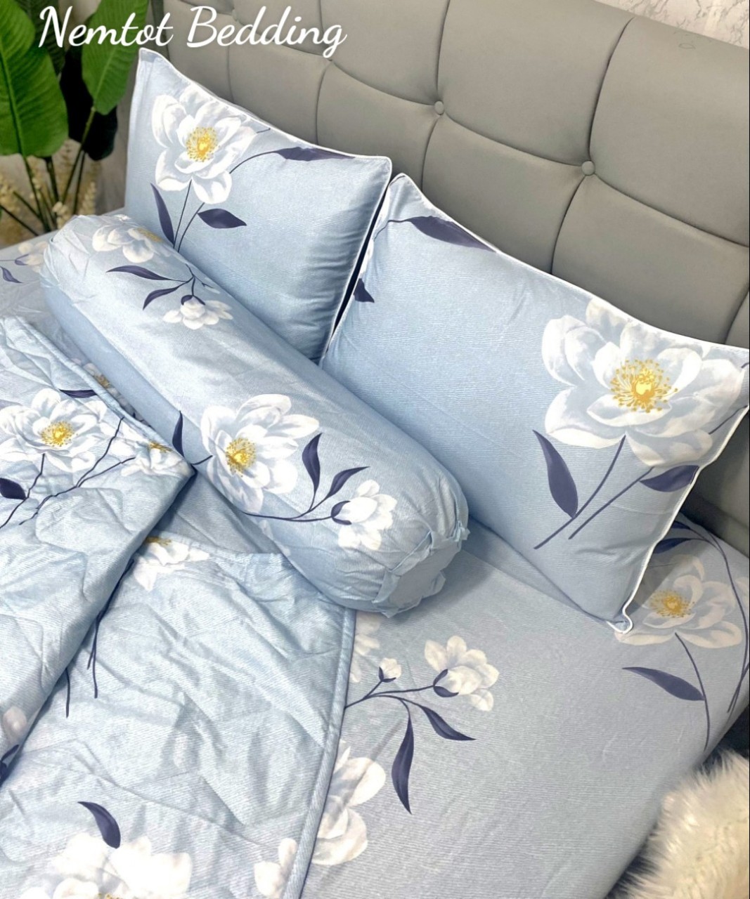 💕SIÊU PHẨM💕 Bộ Ga Gối Lyocell Than Hoạt Tính Kháng Khuẩn Mềm Mịn, Nằm Thoáng Mát _ Nemtot Bedding
