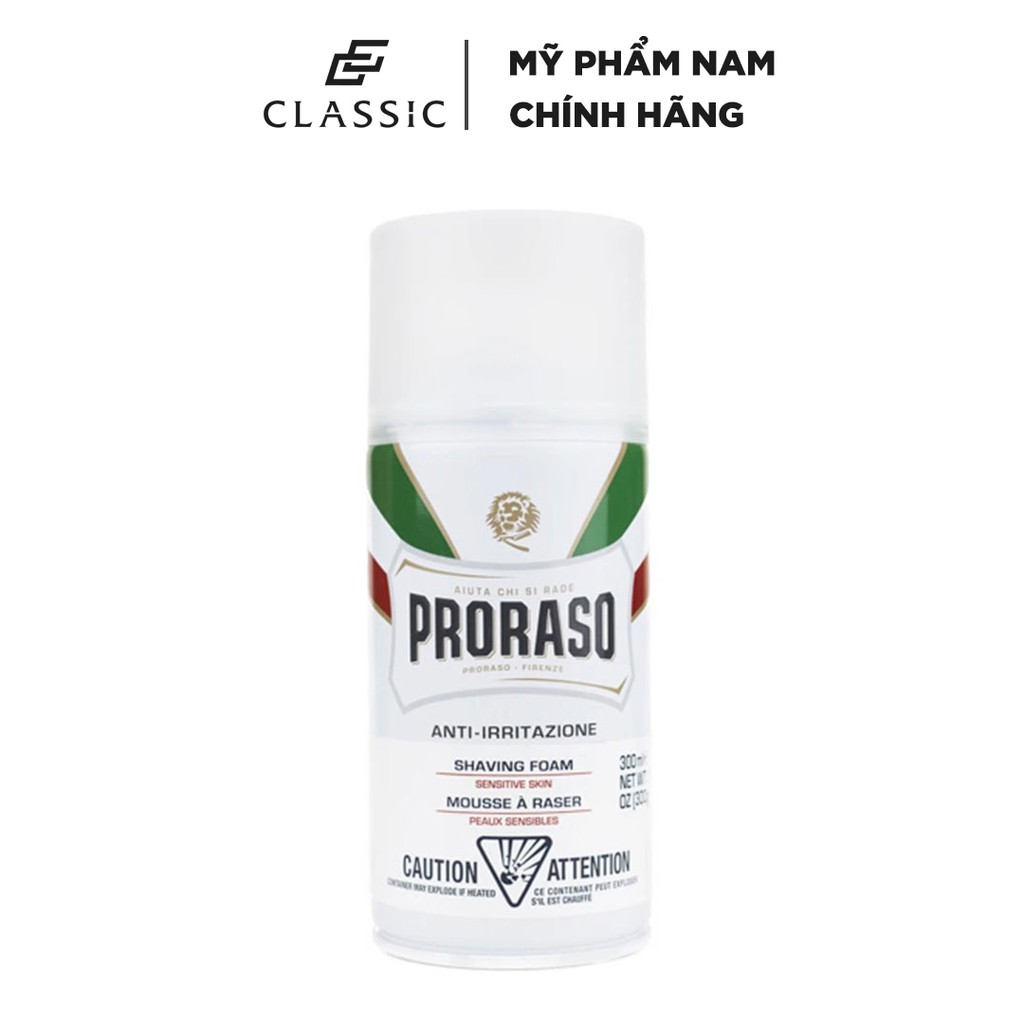 Bọt Cạo Râu Proraso Shaving Foam Sensitive Green Tea 300ml