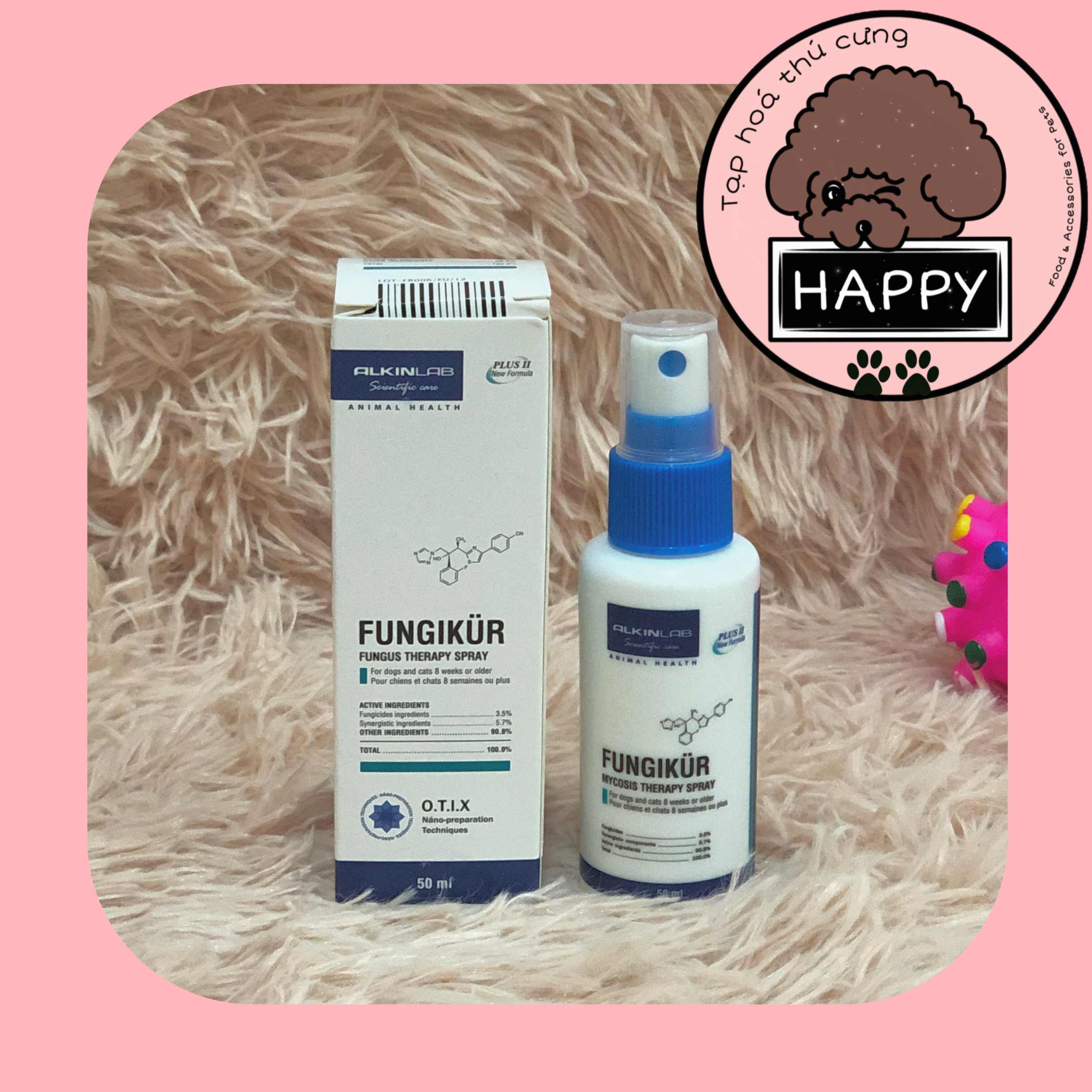 Thuốc xịt trị nấm da chó mèo Fungikur Ảnh thật Có sẵn - Tạp Hóa Thú Cưng