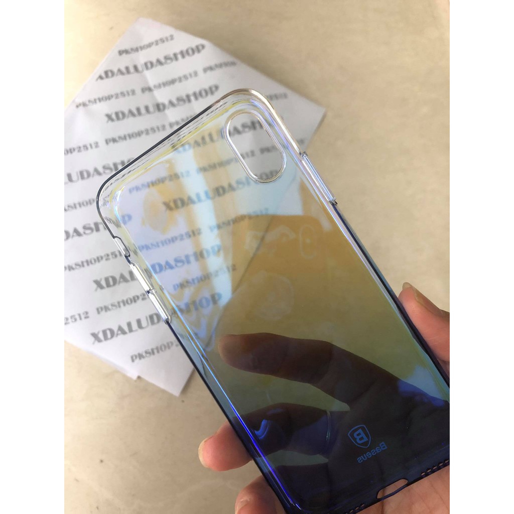 Ốp Lưng Màu Nhựa Cứng iPhone X iPhone 10 Hiệu Baseus Glaze
