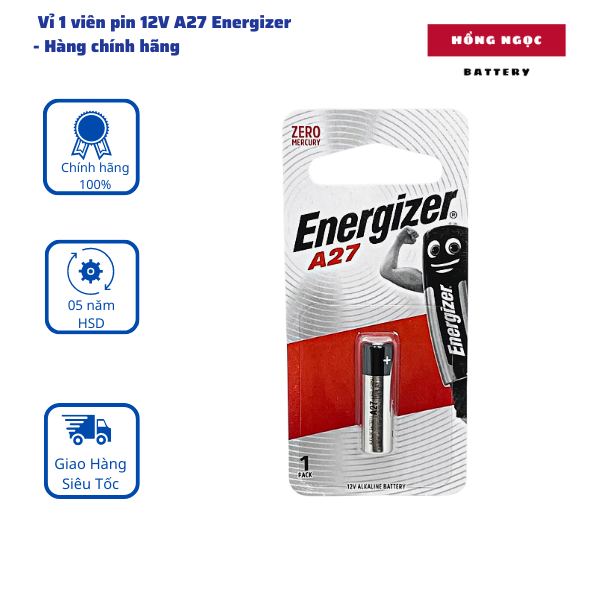 Pin A27 12V Enegizer Dùng cho remote - hàng chính hãng