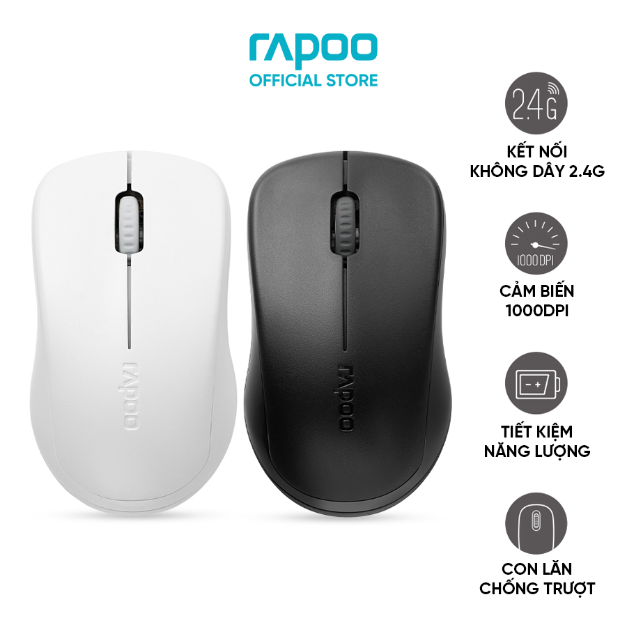 Chuột không dây Rapoo 1680 Silent - đầu thu USB 2.4Hz