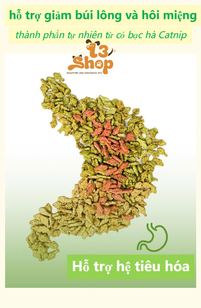 bánh cỏ catnip hình con cá 40gr dành cho mèo - T3 PETS SHOP