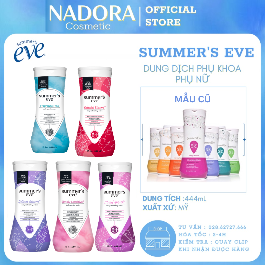 [Đủ Mùi - Nhiều Size] Dung dịch vệ sinh phụ nữ Summer’s Eve Cleansing Wash