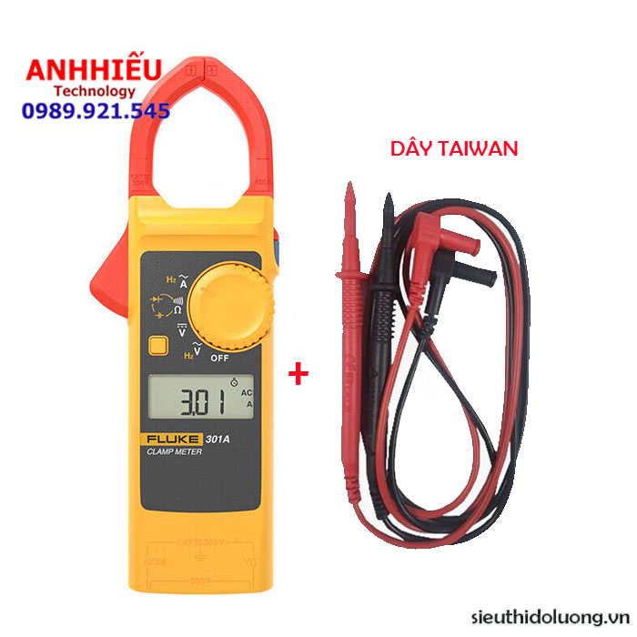 Ampe kìm fluke - 301c đo tần số, truerms, đo tụ, dòng điện, điện áp, điện trở, tính liên tục fluke 301 c