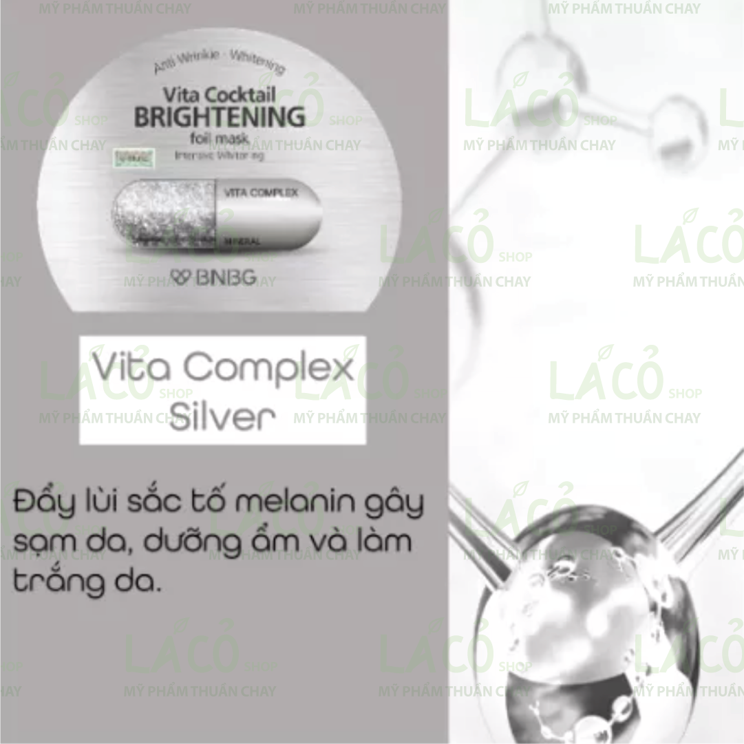 Mặt nạ BNBG Vita Mask vitamin C dưỡng da trắng sáng mờ thâm nám mặt nạ Hàn Quốc bnbg mask mặt nạ giấy vàng chanh 30ml
