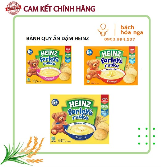 HSD 2023 Bánh Quy Ăn Dặm Heinz Indonesia Vị Cam Chuối Truyền Thống Cho Bé