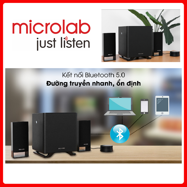 Loa Vi Tính  Bluetooth Microlab M600BT 2.1 - 40W RMS - BH 12 Tháng