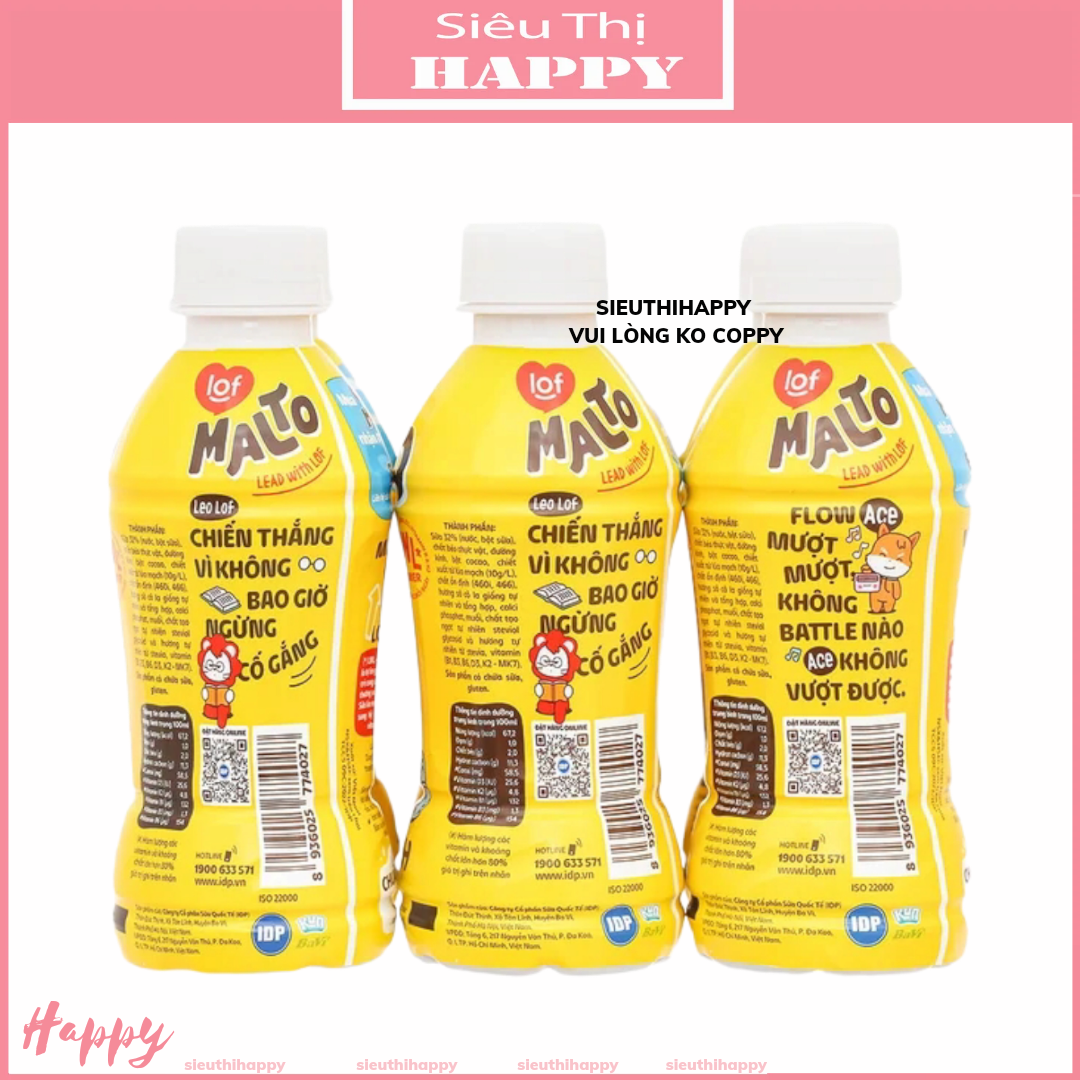Sữa Malto Lúa Mạch Hương Socola Chai 240ml