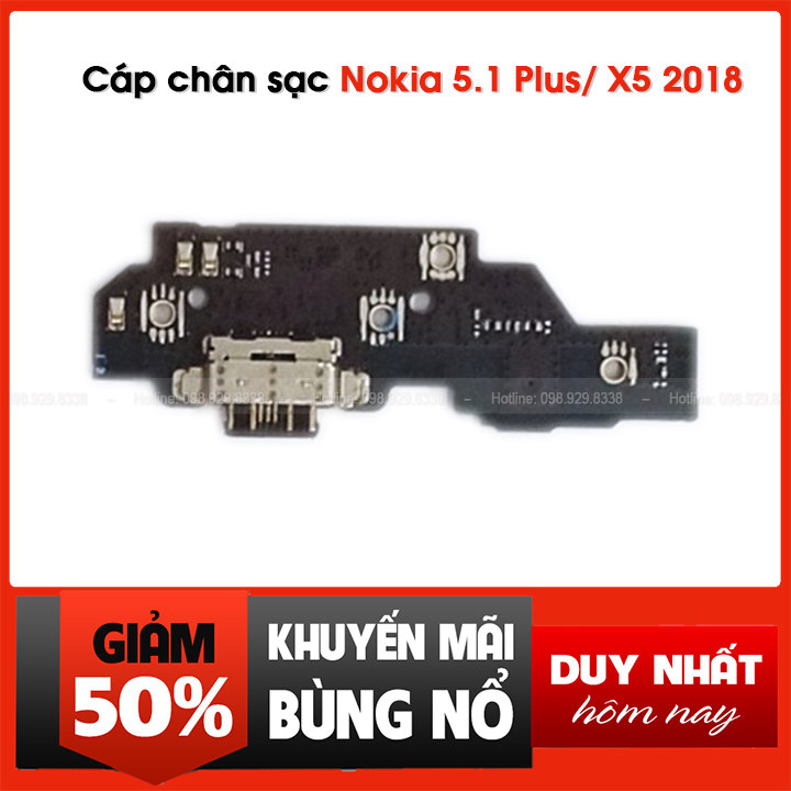 Cáp chân sạc Nokia X5 2018/ 5.1 Plus