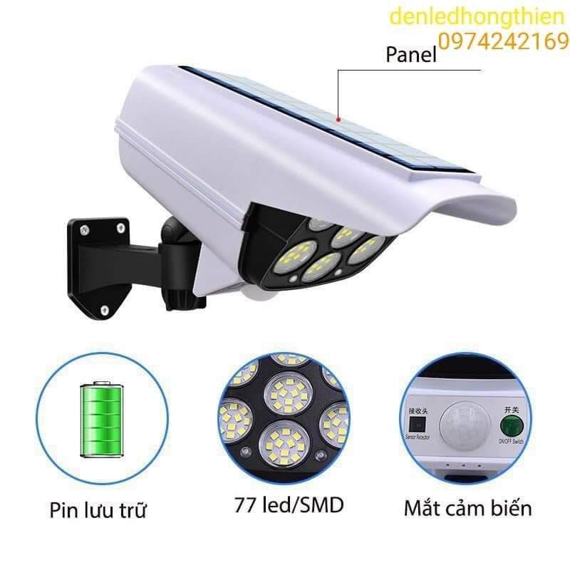 Đèn Cảm Biến Hồng Ngoại Dạng Camera An Ninh RANKY - Sử Dụng Năng Lượng Mặt Trời, Cảm Biến Siêu Nhạy - Có Điều Khiển Từ Xa Thông Minh - Bảo Hành Chính hãng 12 Tháng
