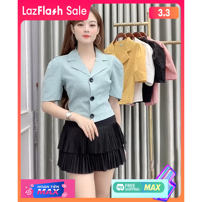 ÁO CROPTOP CỔ VEST SÀNH DIỆU