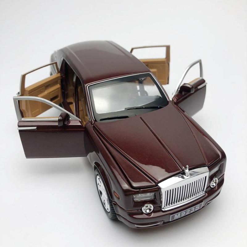 Xe mô hình tĩnh Rolls Royce Phantom tỉ lệ 1:24 XLG, khung kim loại màu Đen/Đỏ
