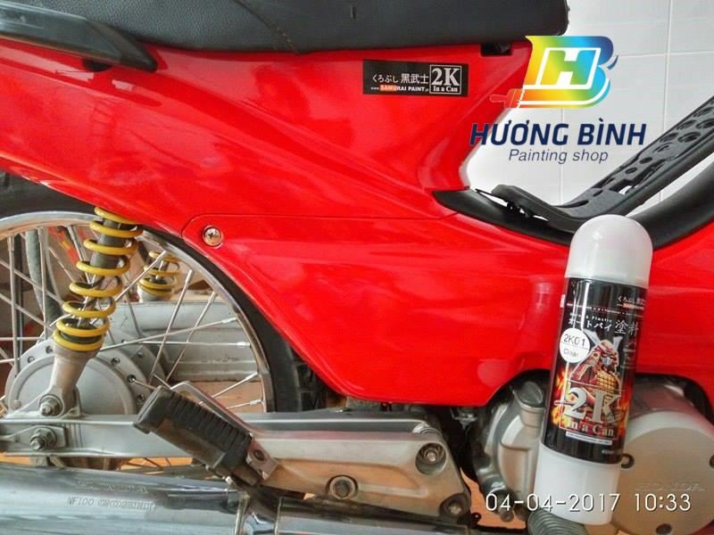[COMBO] Sơn xịt Samurai màu Đỏ - 6 với bóng K1K