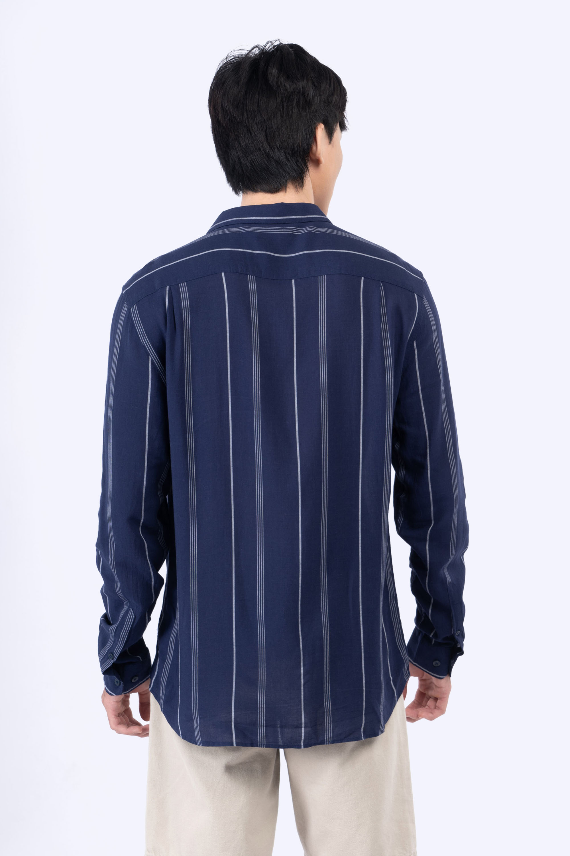 Áo Sơ Mi Nam Tay Dài Kẻ Sọc Form Regular - Routine 10S21SHL015