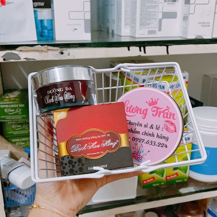 Kem Dưỡng Da Bạch Hoa Hồng 15g -  Kiềm Dầu, Nhờn , Dưỡng Cho Làn Da Trắng Hồng