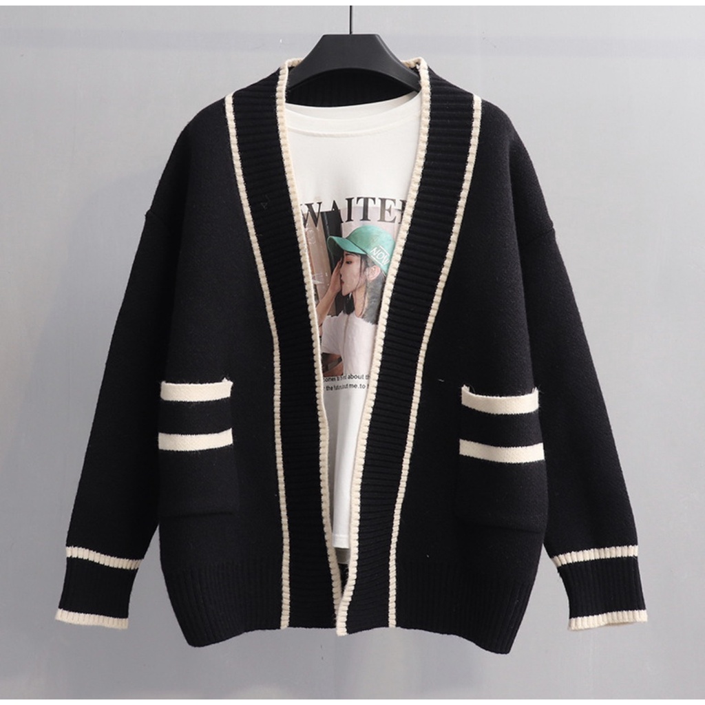 [HÀNG QUẢNG CHÂU] Áo khoác len nữ hàn quốc form rộng áo len nữ áo cardigan vải len cao cấp Quảng Châu - Mã A525