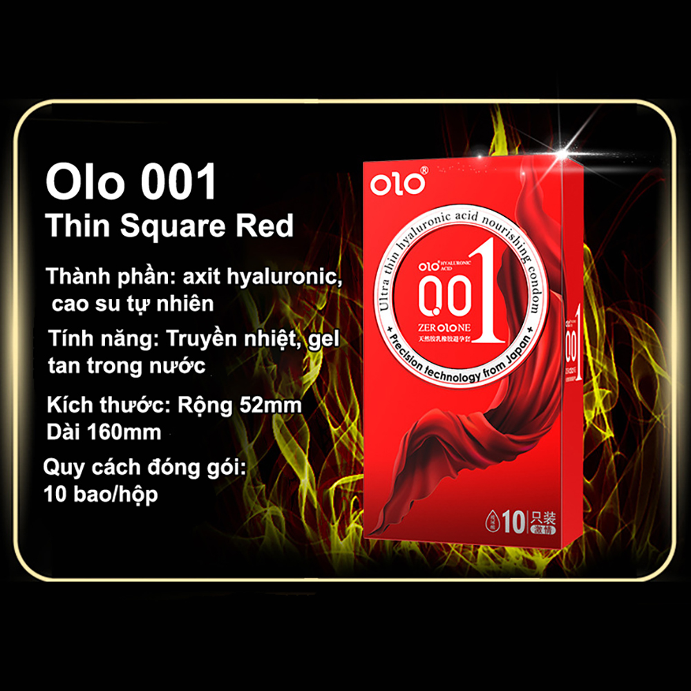 Bao cao su OLO Thin 001 Square Red