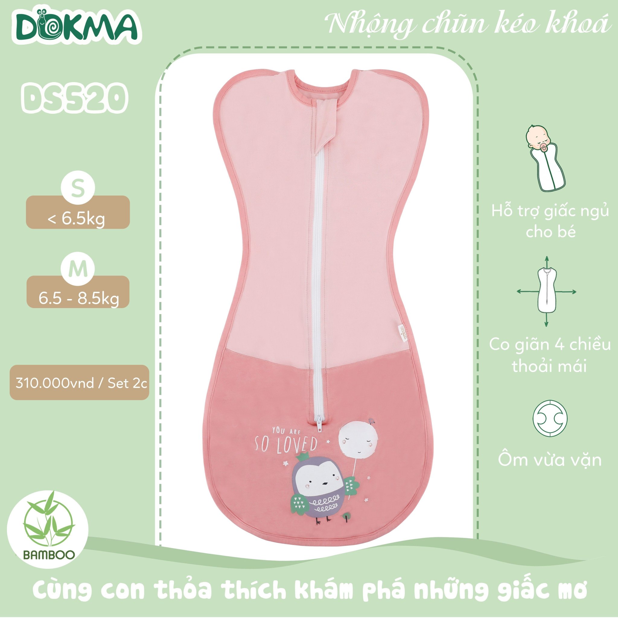 Nhộng chũn sơ sinh Dokma DS242