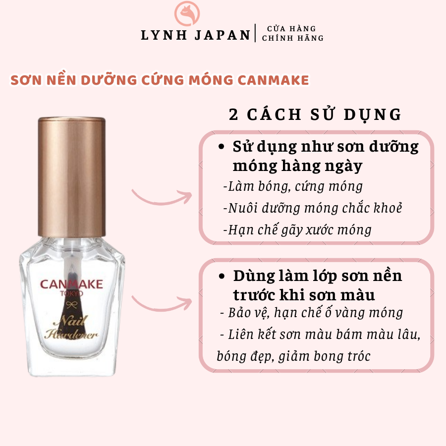 Sơn Nền Cứng Móng Dưỡng Móng Canmake NNH Nail Hardener Nhật Bản