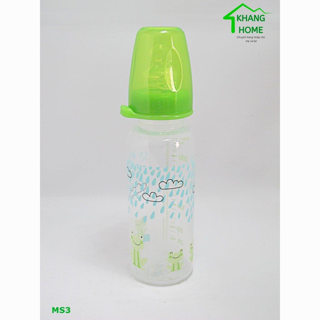 BÌNH SỮA CỔ HẸP 250ML BABYLOVE (NÚM SIZE M - DÀNH CHO TRẺ 0-6 THÁNG)
