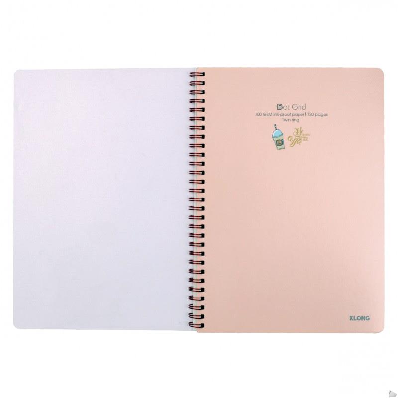 Vở lò xo kép Dot Grid B5 120 trang; MS: 578 .