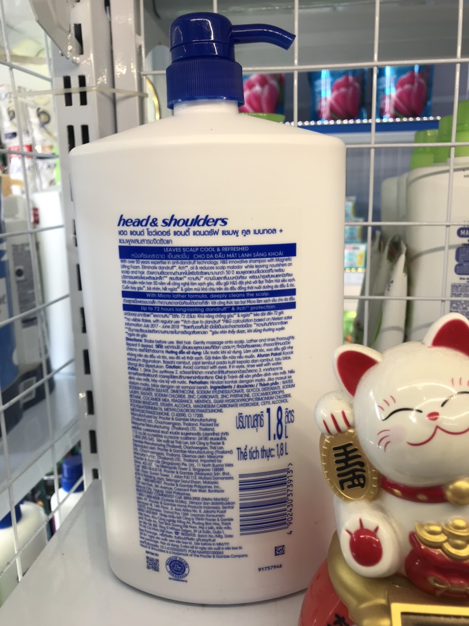Dầu gội Head& Shoulders bạc hà 1,8L