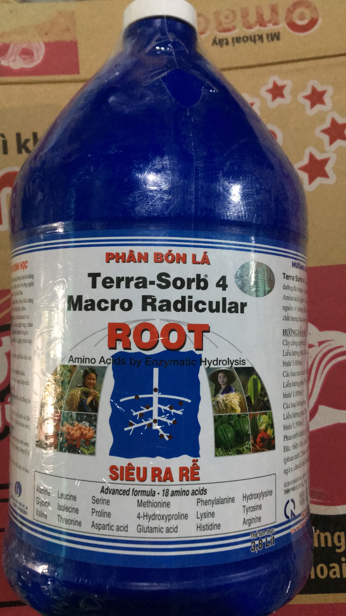 phân bón ra rễ cực mạnh TERA SORB 4 can 4 lít