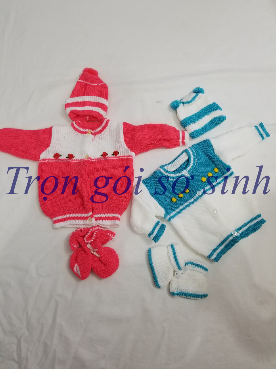 Áo len cho bé - Set đồ len cho bé gồm Áo, nón, tất