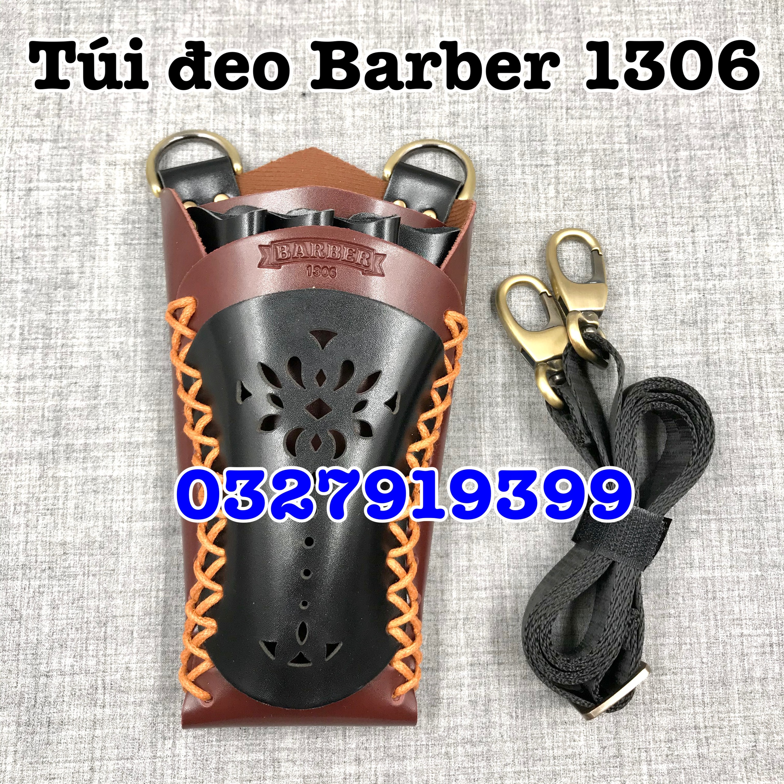 Túi đeo đựng kéo cắt tóc cao cấp Barber 1306