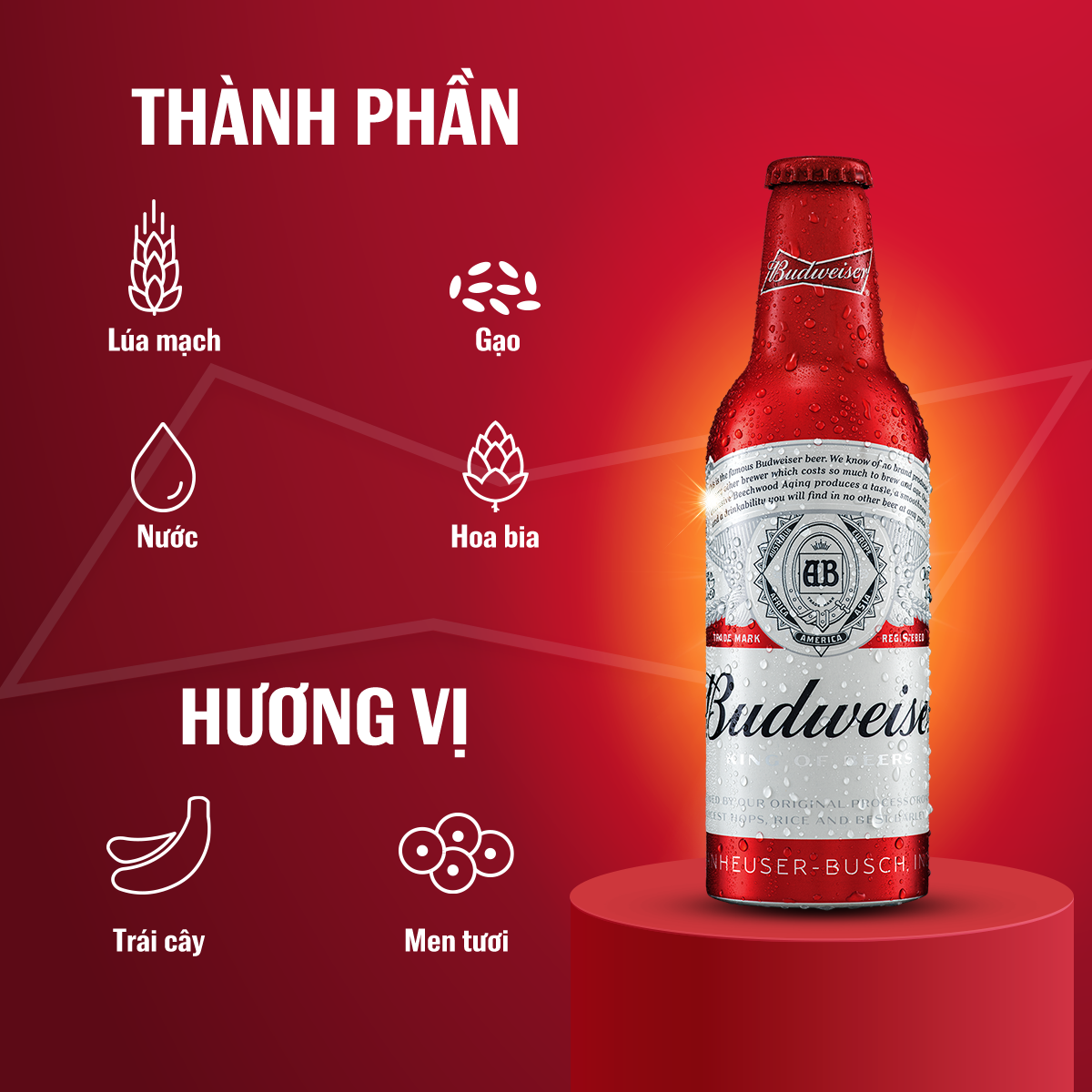 [25.11 - 29.11 VC ĐẾN 400K+FS] Thùng 24 Chai Bia Budweiser Aluminum (355ml/chai)