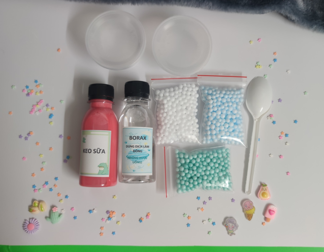 (BK12) KIT LÀM SLIME BASIC - DỤNG CỤ LÀM SLIME CƠ BẢN, AN TOÀN, ĐƠN GIẢN