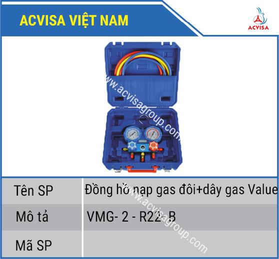Đồng Hồ Gas Đôi VALUE Model: VMG-2-R22-B (Có Dây)