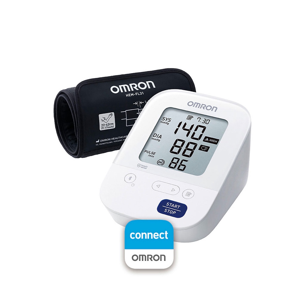 Máy đo huyết áp Omron HEM-7156T vòng bít Intelliwrap 360 - Kết nối điện thoại - Model mới hoặc kèm bộ nguồn thường