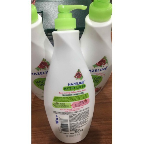 Sữa dưỡng thể trắng da toàn thân hazeline matcha lựu đỏ 370ml