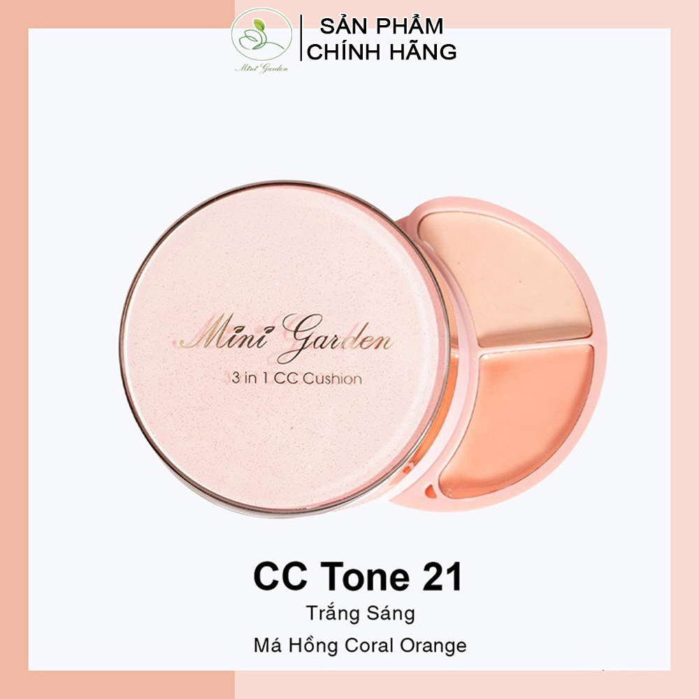[ TĂNG SON KEM LÌ + LÕI PHẤN ] Phấn Nước Mini Garden 3 In 1 CC Cushion SPF 40+ PA+++