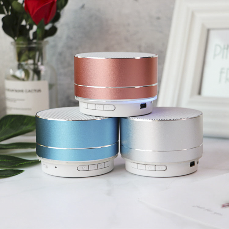 Loa Di Động Bluetooth Mini A10 Vỏ Nhôm Có Đèn LED