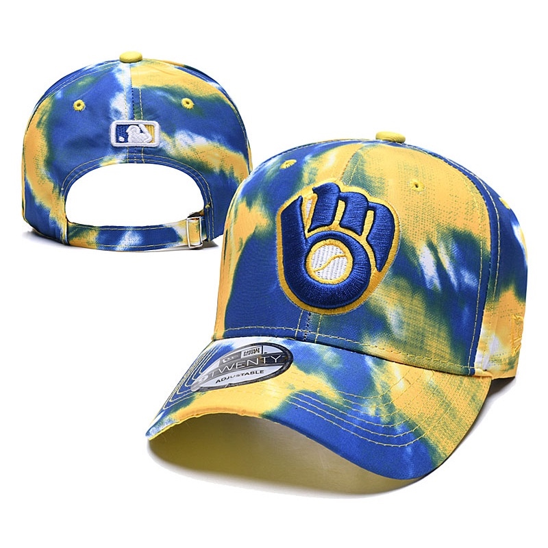 Ready Stock MLB Milwaukee Brewers Adjustable Baseball Cap Flat Cap Outdoor Sports Hat