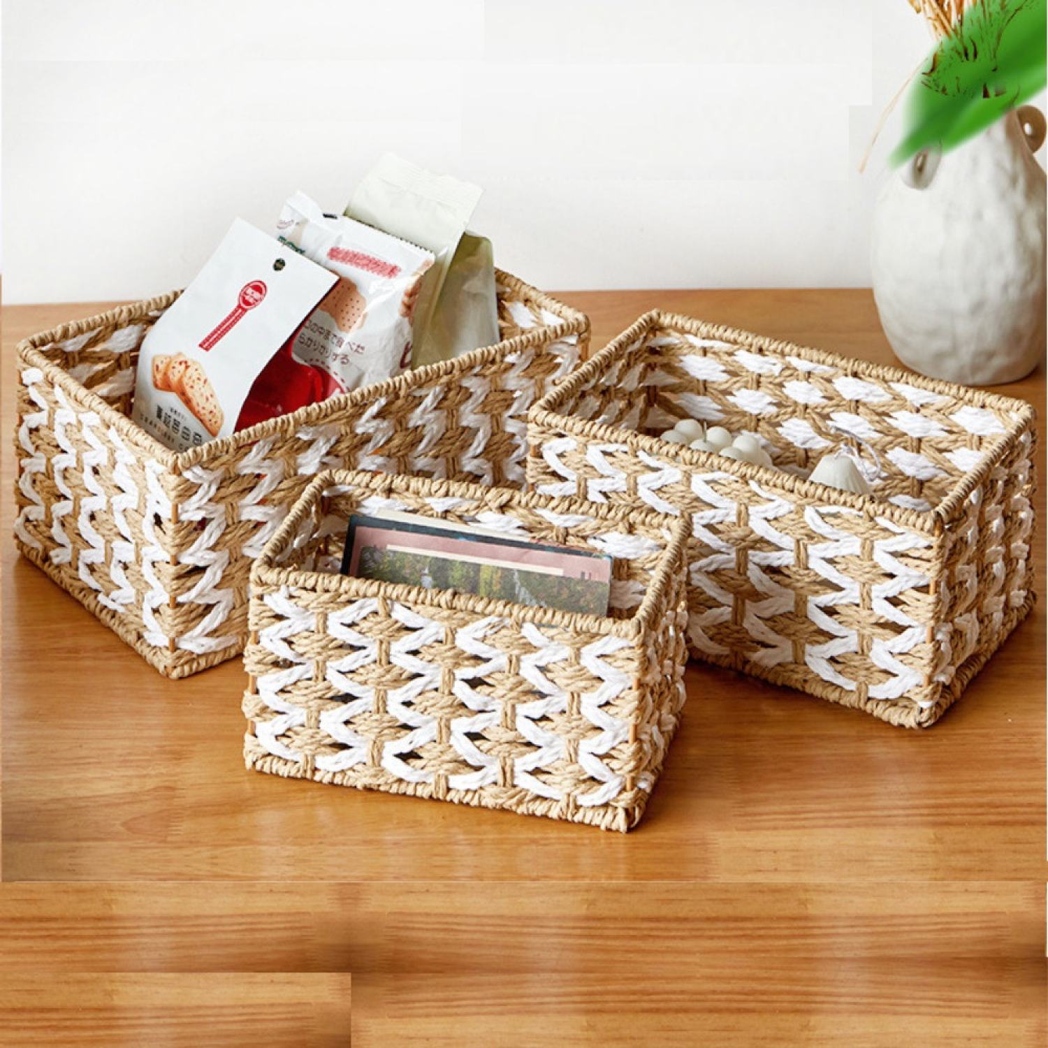 Giỏ Đựng Đồ Để Bàn, Đựng Văn Phòng Phẩm,Chụp Ảnh Decor (Giỏ Mây Mềm)